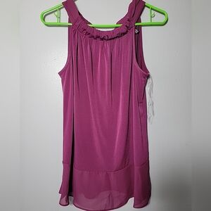 Ellen Tracy NWOT womens Purple Sleeveless Blouse Size Medium